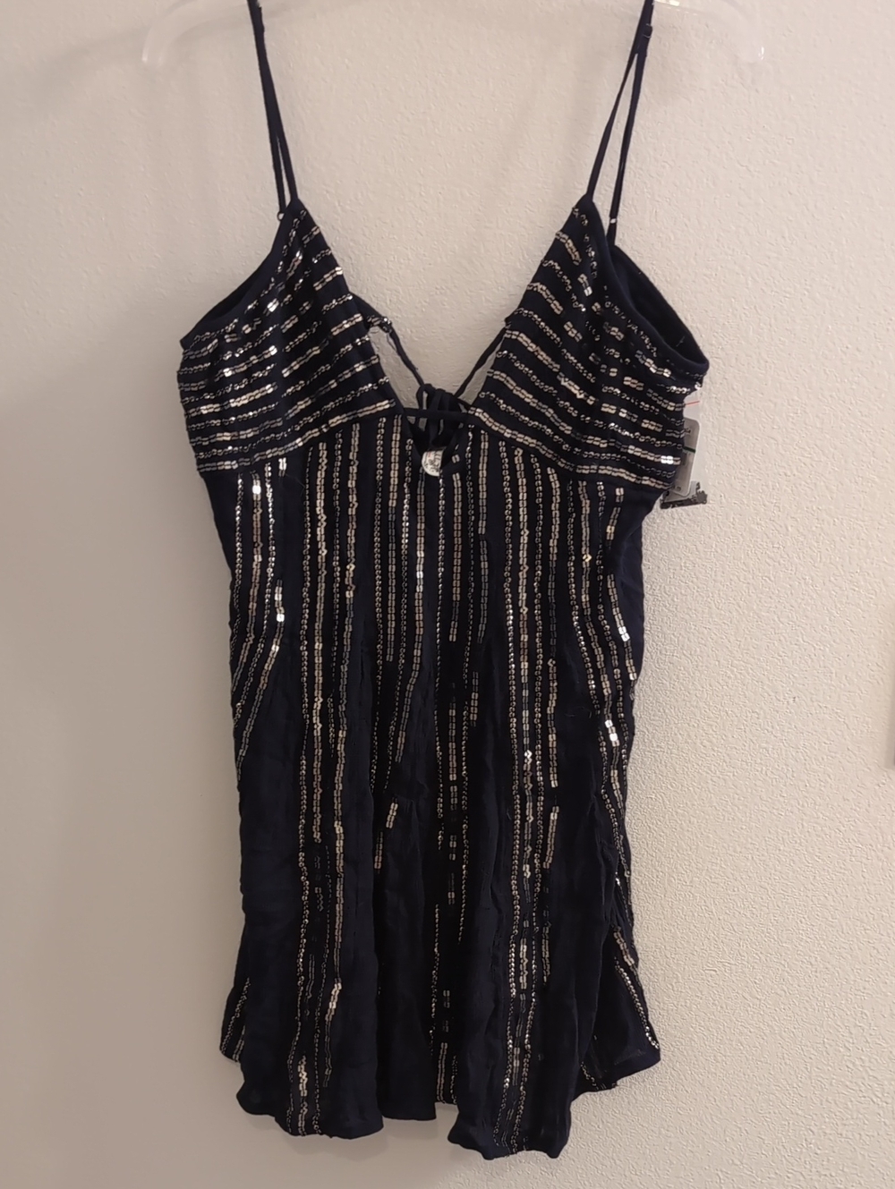 Free People Black Sequin Dress NWT
